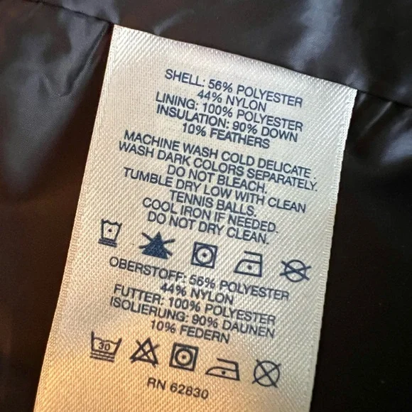 Women’s Lands End Long Tunic Vest Slate Blue Gray Titanium Down - Picture 6 of 7